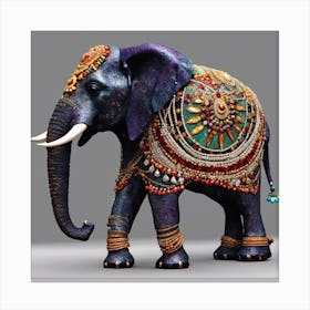 Elephant Indian Style Canvas Print
