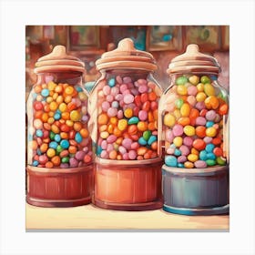 Candy Jars Canvas Print
