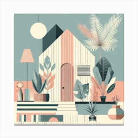 Scandinavian style, Tropical paradise Canvas Print