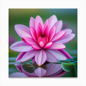 Pink Lotus Flower Canvas Print