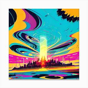 Futuristic Cityscape Canvas Print