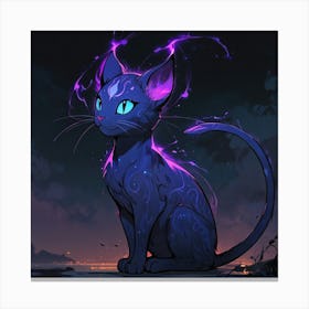Purple Cat 1 Canvas Print