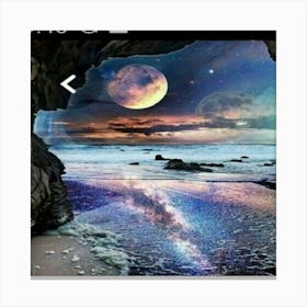 Moon And Stars - Screenshot Canvas Print