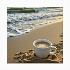 Coffee On The Beach 16 Canvas Print