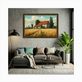 Country House Painting Canvas Print