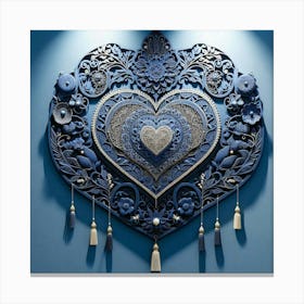 Heart Of Blue 1 Canvas Print