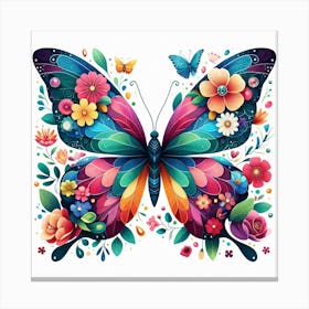 Decorative Floral Butterfly IV Canvas Print