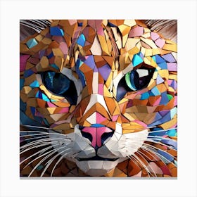 Mosaic Cat 6 Canvas Print