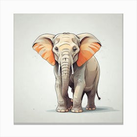 Elephant Illustration Canvas Print