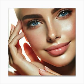 Woman With Glowing Skin Canvas Print