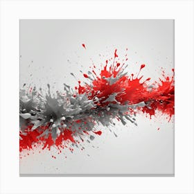 Abstract Red Splash Canvas Print