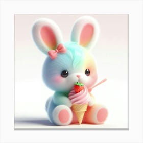 Ice Cream Bunny Canvas Print