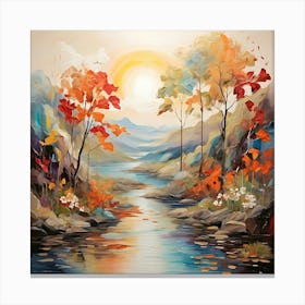 Autumn By The River Canvas Print