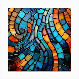 Abstract Stained Glass Background Canvas Print