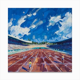 A Track And Field Competition Oil Painting Illus 1718703289 4 Canvas Print