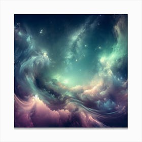 An ethereal and dreamlike depiction of the Northern Lights.4 Canvas Print