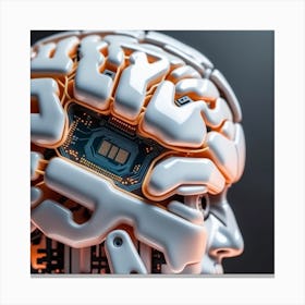 Cyborg Brain 13 Canvas Print