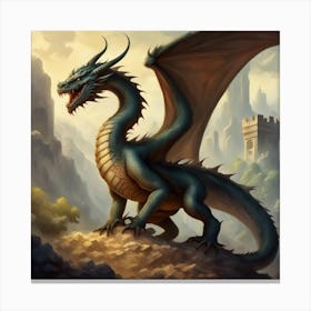 Dragon In The City Canvas Print