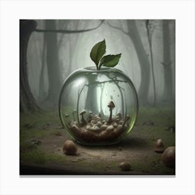 Apple In A Glass Canvas Print