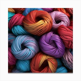 Colorful Yarn Background 15 Canvas Print