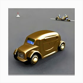 Gold Car Canvas Print