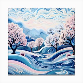Snowy Trees Canvas Print
