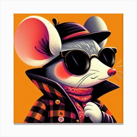 Mouse In A Hat Canvas Print