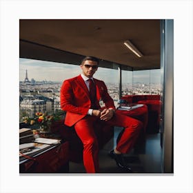 Man In Red Suit Canvas Print