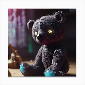 Glowing Eyesteddy Bear Canvas Print