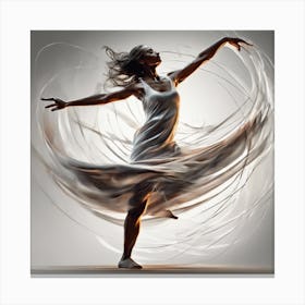 Dancer In White Dress 1 Canvas Print