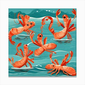 Prawns In The Sea 1 Canvas Print