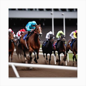 Jockeys Racing 7 Canvas Print