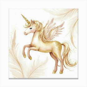 Golden Unicorn Canvas Print