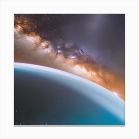 View Of Earth From Space Canvas Print