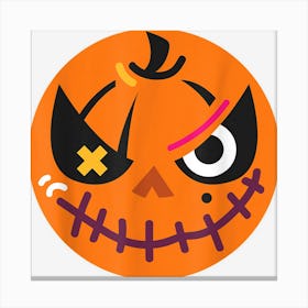 Halloween Pumpkin Emotions Funny Costume Canvas Print