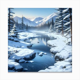 Winter Landscape Canvas Print