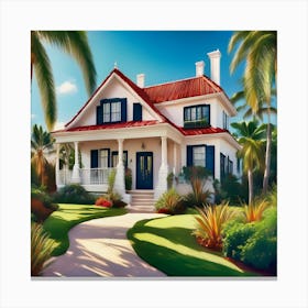 House On The Beach Canvas Print