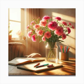 Flowers In A Vase Canvas Print