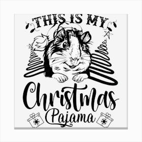 This Is My Christmas Pajama Guinea Pig Christmas Lights Canvas Print