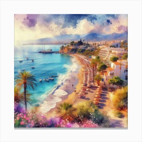 Colour Of The Beach Canvas Print