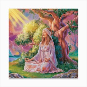 Meditating Woman Canvas Print