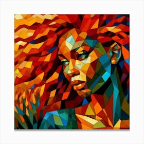 A beautiful woman, Cubism 1 Canvas Print