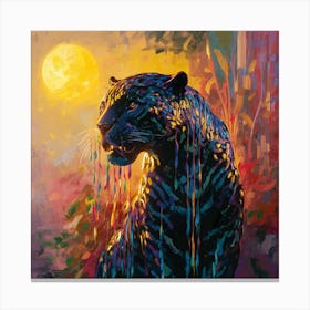 'Black Jaguar Canvas Print