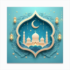 Ramadan Greeting Card Canvas Print