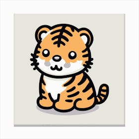 Cute Animal Tiger 4 Canvas Print