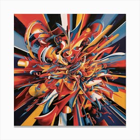 Abstract Explosion Kinetic And Abstract Art Print Canvas Print