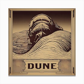 Dune Vintage Fan Art Poster 5 Canvas Print