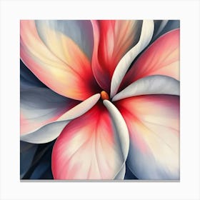 Floral Art 0006 11 Poster Nov Frangipani 0010 Bp6586 A Close Up Of The Center Inside An Adorable Rare Find Canvas Print