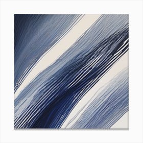 Minimalist Navy Blue Vertical Lines 2 Canvas Print