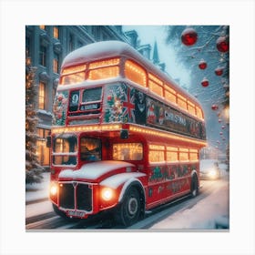 Christmas tourbussen 2 Canvas Print